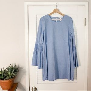 BCBGeneration Light Blue Shift Dress, Wide Sleeves